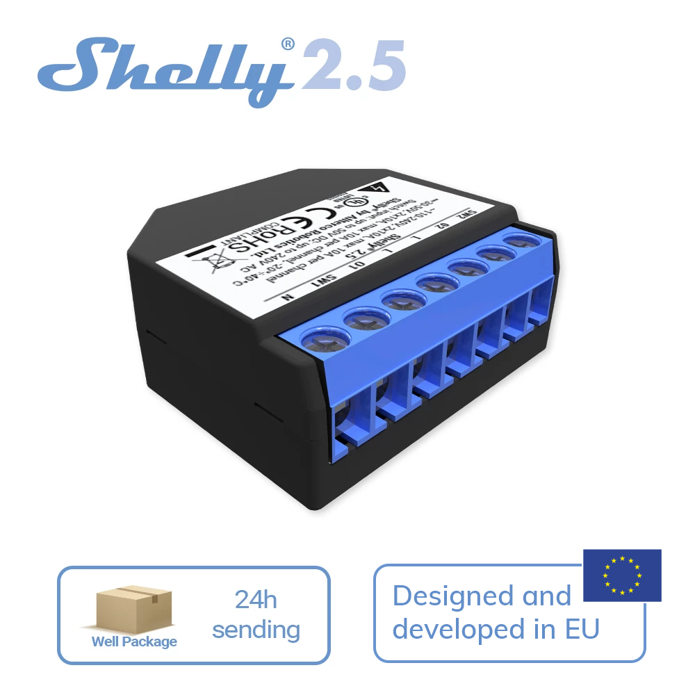 Shelly Relay Module - Shelly 2.5 Smart Home Double Relay