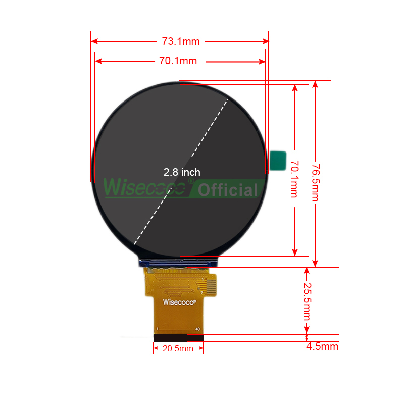 Wisecoco 2.8 Inch Round Displa - Home Automation Ideas recension och pris