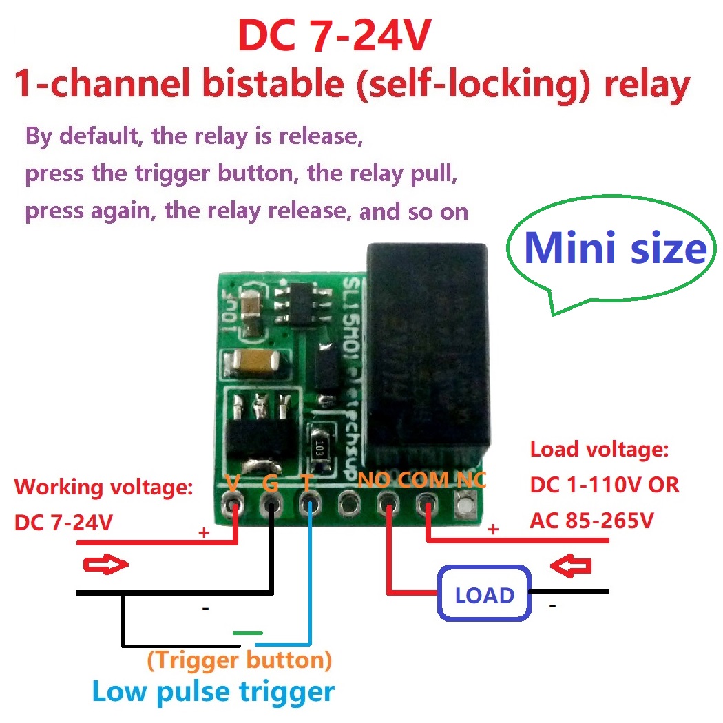 DC 9V 12V 24V 2A Mini Bistable - Shelly Relay Module recension och pris
