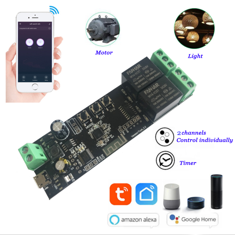 2CH Tuya Wifi Smart Control Bo - Diy Home Automation Controller recension och pris