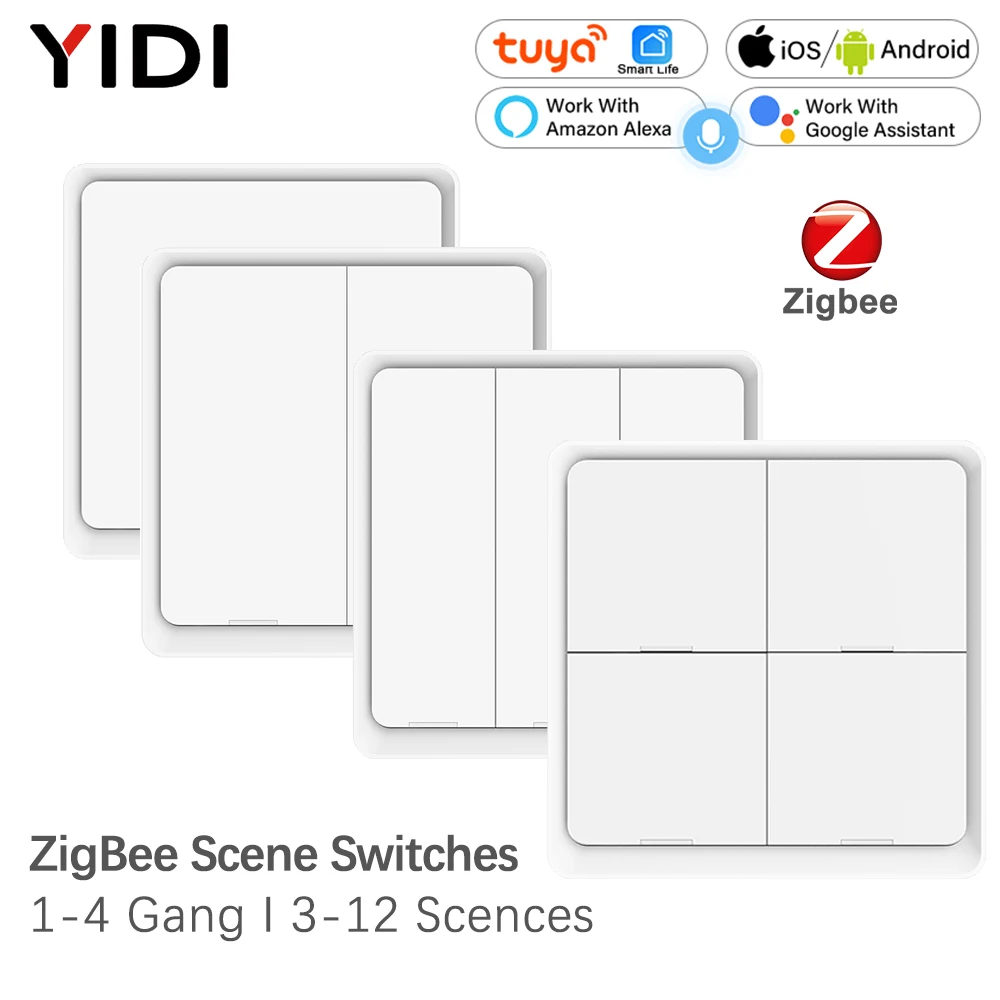 ZigBee Wireless 4 Gang 12 Scen - Home Automation Ideas recension och pris