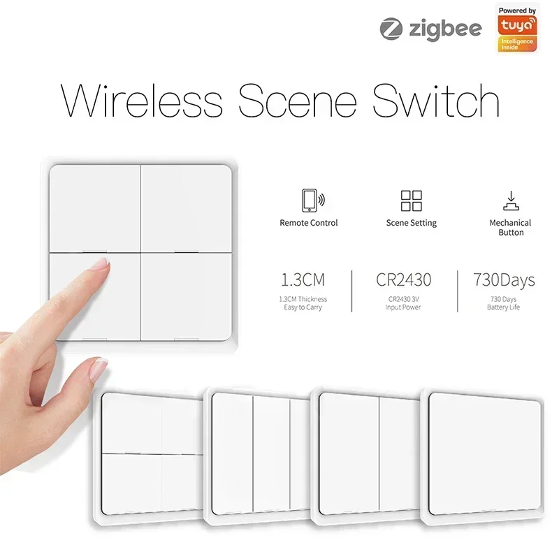 ZigBee Wireless 4 Gang 12 Scen - Home Automation Ideas recension och pris