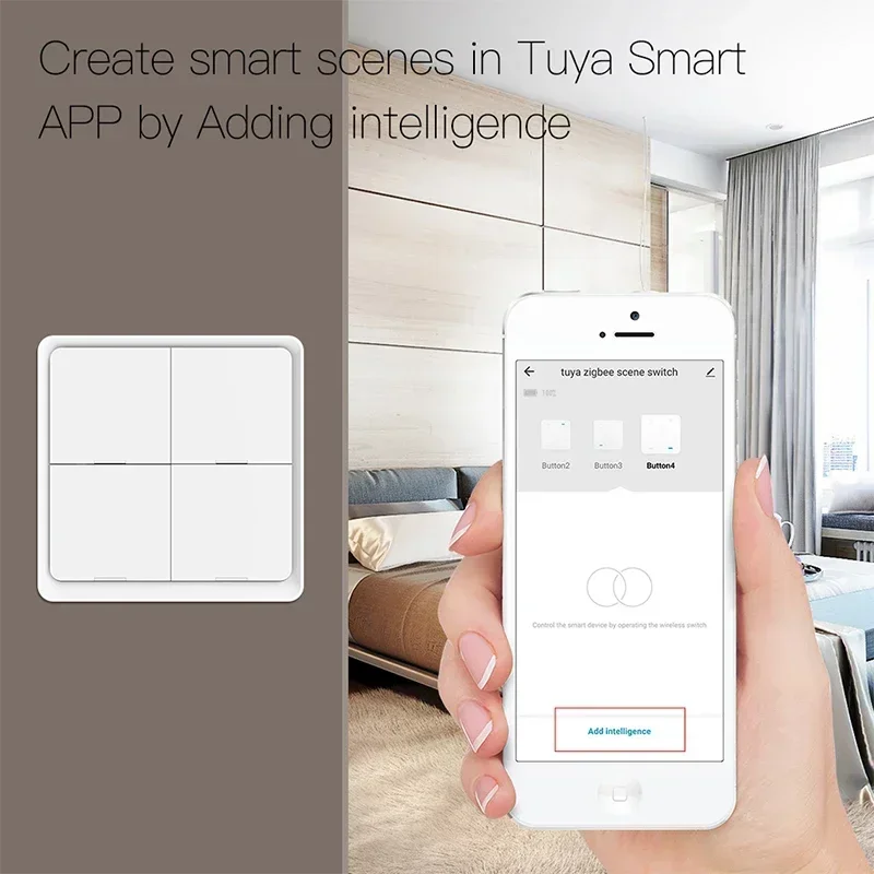 ZigBee Wireless 4 Gang 12 Scen - Home Automation Ideas recension och pris