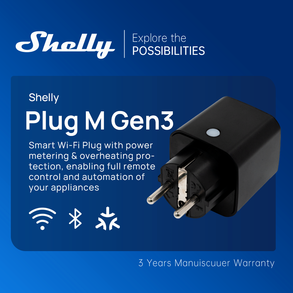 Shelly Plug M Gen3 WiFi Smart  - Shelly Relay Module recension och pris