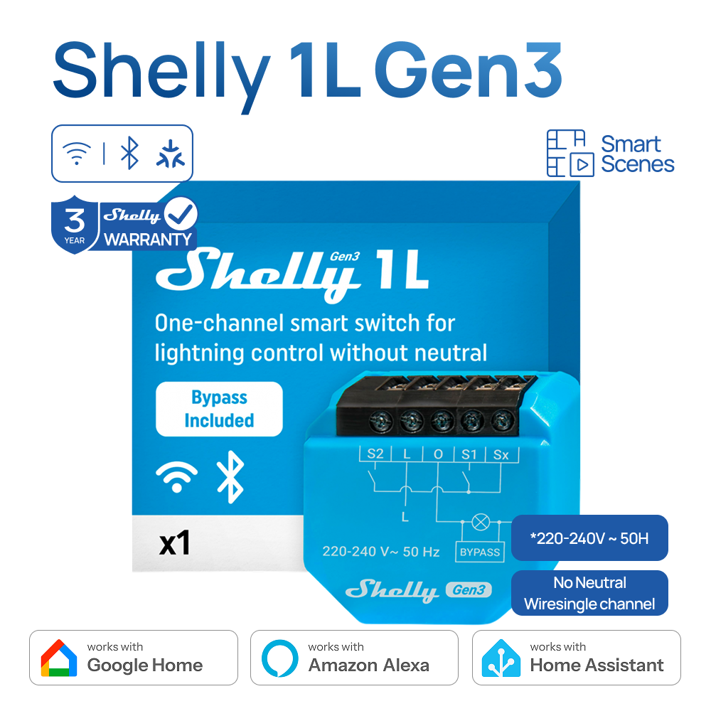 Shelly 1L Gen3 WiFi Smart Swit - Shelly Relay Module recension och pris