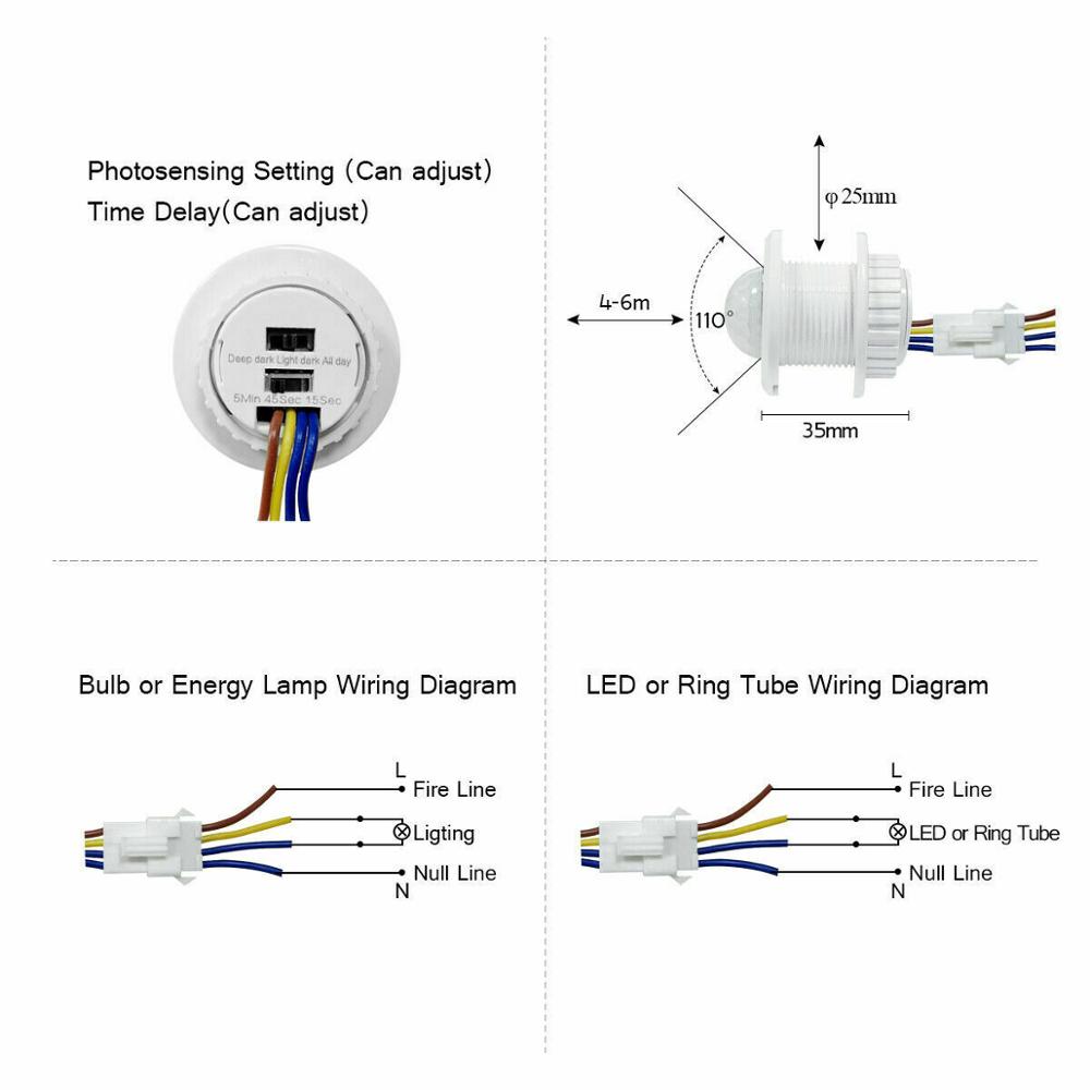 Time Delay PIR Infrared Body M - Motion Sensor Pir Wired recension och pris