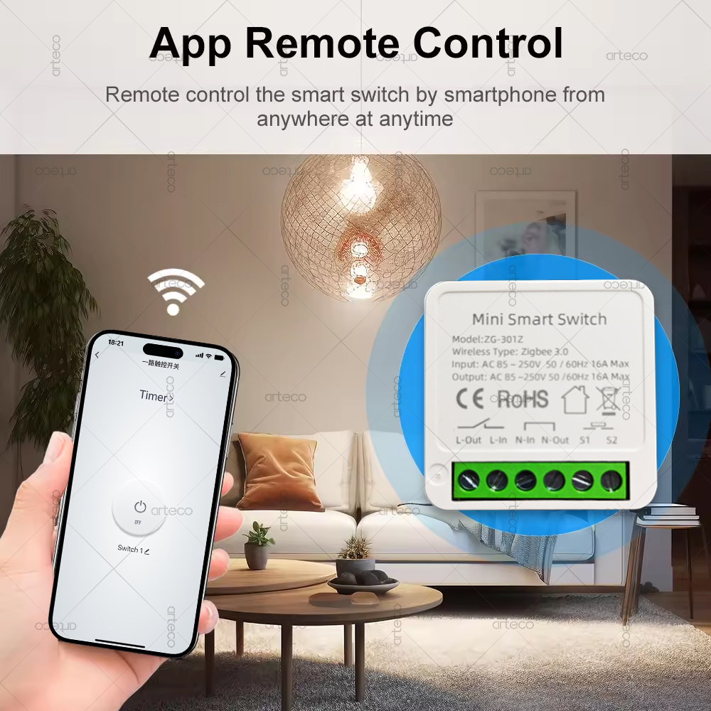 Mini Zigbee 3.0 Smart Switch 1 - Diy Home Automation Hub recension och pris